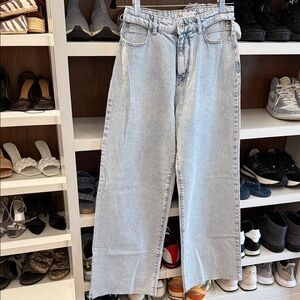Zara Light Blue Straight Leg Jeans